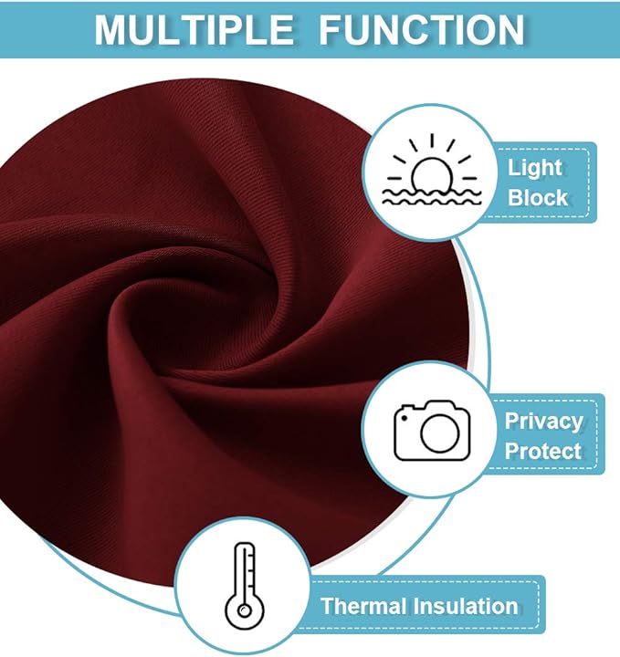 RYB HOME Half Curtain Tiers 36 inch Length, Rod Pocket Summer Heat Blocking - Image 7