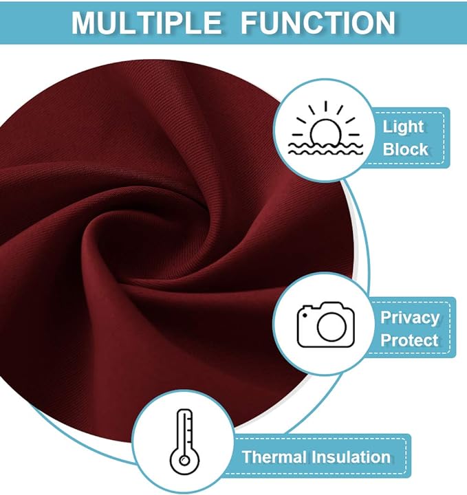 RYB HOME Blackout Curtains for Bedroom 84 inches Long 2 Panels Set, Privacy - Image 7