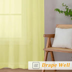 Gwine Sheer Curtains for Living Room 45 inch Length - Image 6