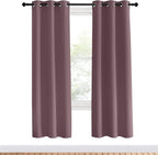NICETOWN Blackout Curtains for Bedroom, Dry Rose, 34 inches by 70 inches Long - Image 2