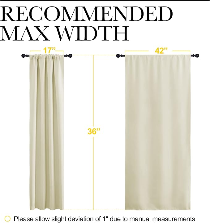 NICETOWN Kitchen Curtains, Short Blackout Curtains & Drapes, Small Window - Image 7
