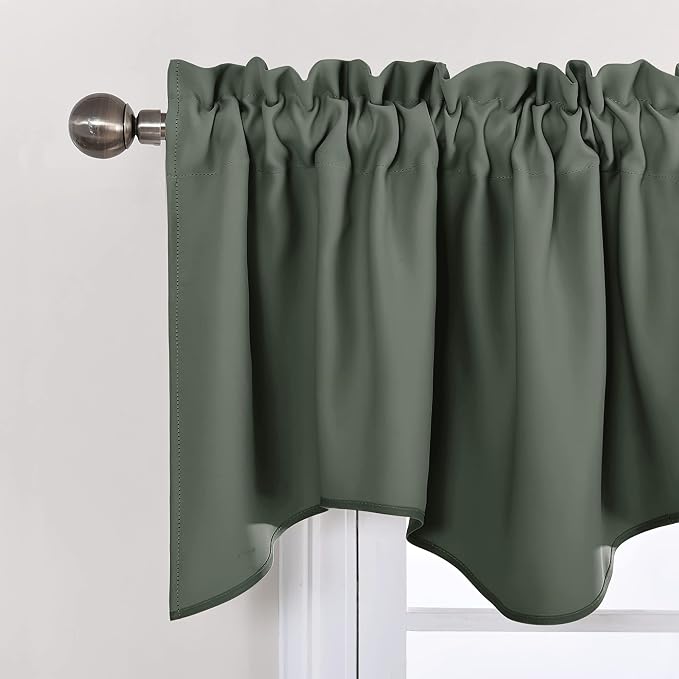 NICETOWN Small Valances for Living Room, Bathroom Window Topper Kitchen - Image 2