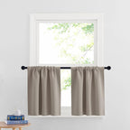 RYB HOME Cafe Blackout Curtains 24 inch Length, RV Curtains by RYBHOME