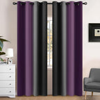 Yakamok Blackout Ombre Purple and Black Curtains by Yakamok