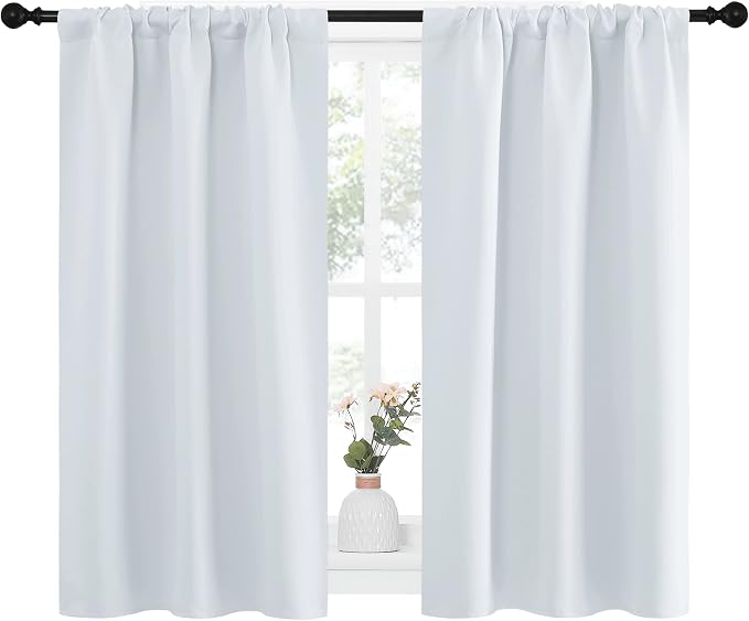 NICETOWN Greyish White Window Curtain Panels - Image 2