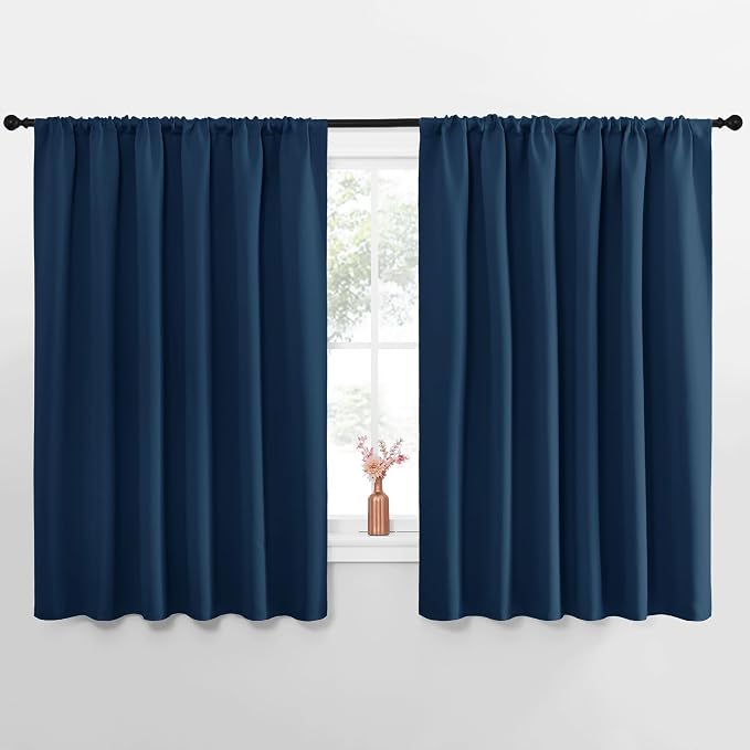 NICETOWN Blackout Curtains for Bedroom, Moroccan Blue, 1 Pair, 70 by 63-inch by NICETOWN