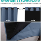 NICETOWN 100% Blackout Curtains 84in Long, Pair of Energy Smart & Noise - Image 4