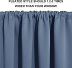 RYB HOME Basement Bathroom Kitchen Cafe Blackout Privacy Curtains, Short - Image 5