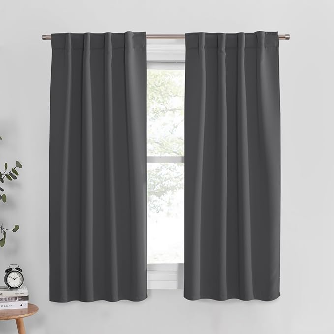 Pony Dance Blackout Curtains Thermal Insulated Window Treatment Panels Room by PONYDANCE