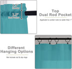 Turquoise Sheer Curtain for Bedroom Living Room 72 Inches Long 2 Panels Set - Image 4