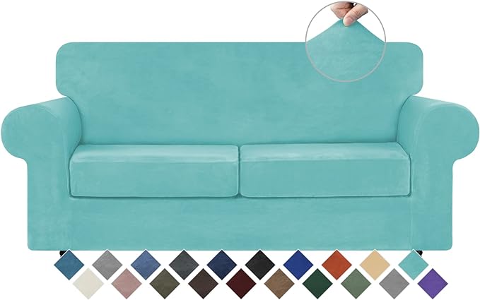 WEERRW Velvet Couch Covers for 2 Cushion Couch Sofa by WEERRW