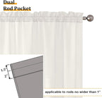 Aiyufeng Modern Sheer Window Curtains, Rod Pocket Long Curtains Translucent - Image 4