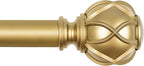 KAMANINA Gold Curtain Rod 32 to 58 Inch, 7/8 Inch Single Adjustable Curtain Rods by KAMANINA
