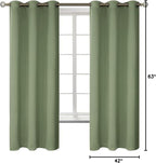 BGment Grass Green Black Out Curtains 63 Inch Long - Image 9
