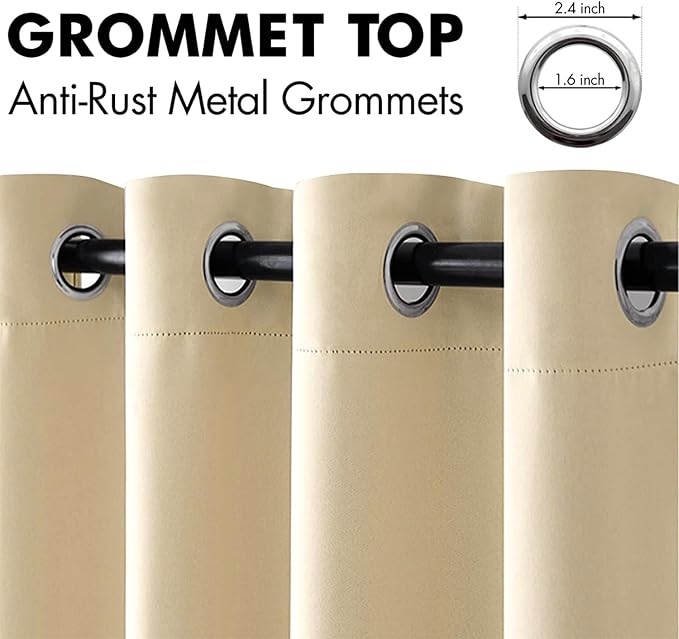 MIULEE 72" Long Room Darkening Curtains Thermal Insulated Drapes Solid Window - Image 4