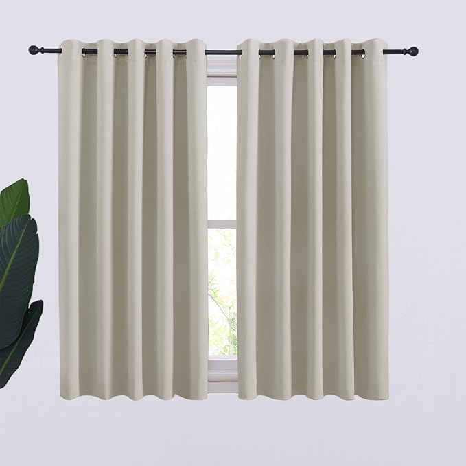 NICETOWN Thermal Insulated Natural Curtains Blackout Draperies, Window by NICETOWN