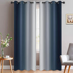 Yakamok Room Darkening Ombre Curtains 90 Inch Length, Light Blocking Grommet by Yakamok