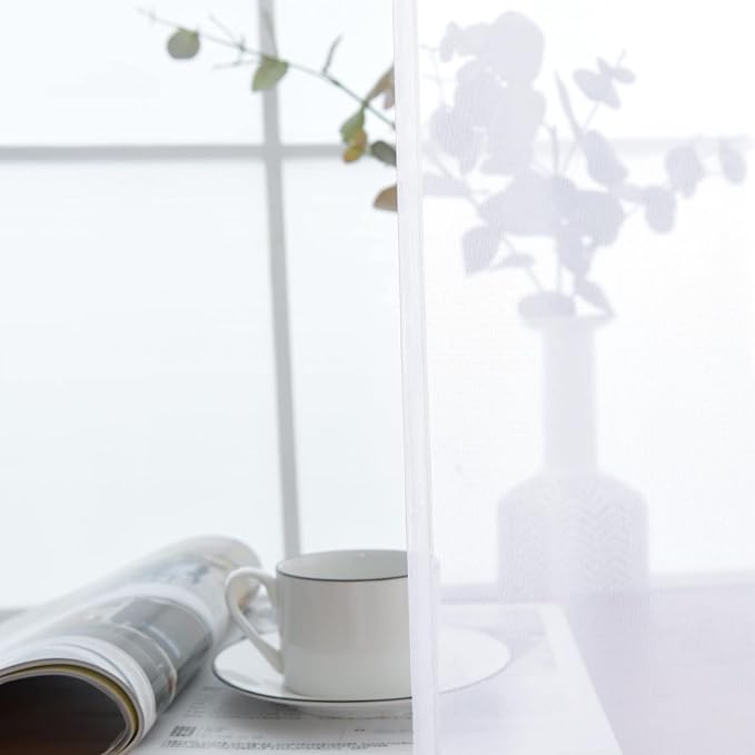 SpaceDresser Sheer Window Treatment Rod Pocket Curtain Panels - Image 4