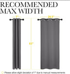 NICETOWN Grey Blackout Curtain Panels - Image 9
