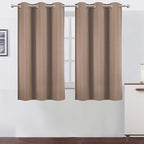 LEMOMO Cappuccino Blackout Curtains 42 x 54 Inch Length Set of 2 Panels Grommet by Lemomo