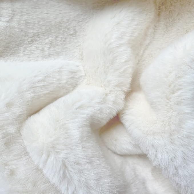 ORINOVA Fuzzy White Machine Washable Runner Faux Rabbit Furry Fur Rugs - Image 7