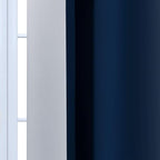 Yakamok Blue and Greyish White Ombre Curtains, Room Darkening Gradient Color - Image 7