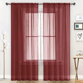 SpaceDresser Sheer Voile Window Treatment Rod Pocket Curtain Panels by SpaceDresser