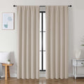 Simplebrand Ava Biscotti Beige Blackout Curtains by Simplebrand