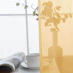 SpaceDresser Basic Rod Pocket Sheer Voile Window Curtain Panels Gold 1 Pair 2 - Image 8