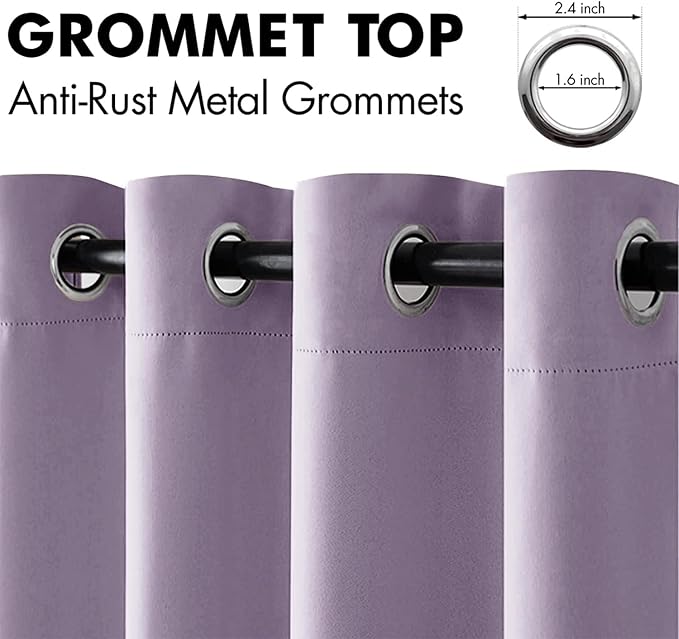 MIULEE Blackout Room Darkening Curtains Thermal Insulated Drapes Solid Window - Image 4