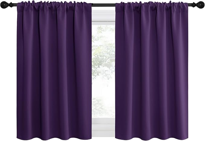 NICETOWN 2 Panels Blackout Curtains, Rod Pocket Thermal Insulated Drapes by NICETOWN
