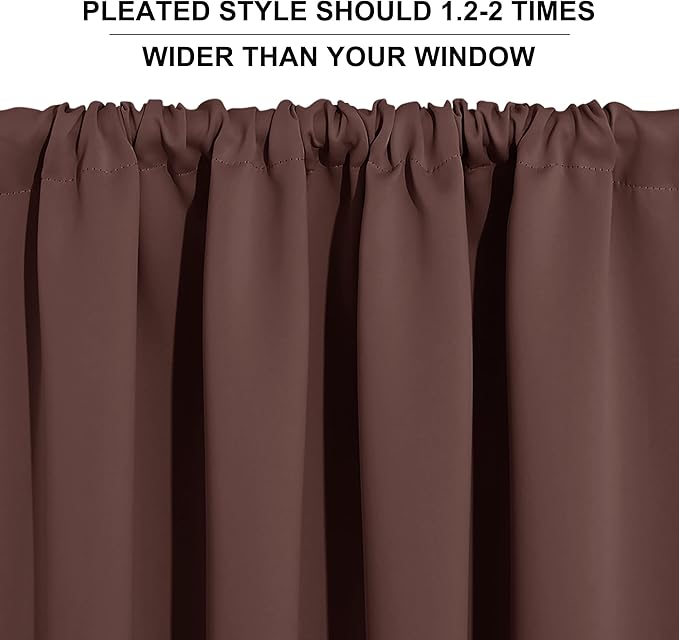 RYB HOME Cafe Blackout Curtains 24 inch Length, RV Curtains - Image 8
