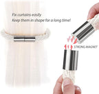 NICEEC 2 Pack Strong Magnetic Curtain Tiebacks Modern Simple Style Drape Tie - Image 4