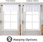 Chyhomenyc Pure White Valances for Windows, Short Window Valance Curtains for - Image 9