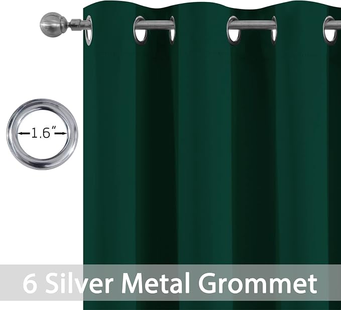 Yakamok Light Blocking Room Darkening Thermal Insulated Blackout Curtains Solid - Image 2