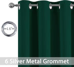 Yakamok Dark Green Blackout Curtains - Image 2