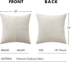 MIULEE Beige Decorative Throw Pillow Covers 18x18 Inch - Image 6