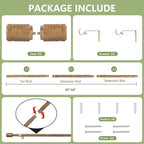 5/8” Diameter Curtain Rods 30-60 Inch, - Image 3