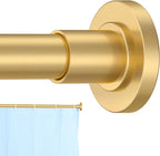 CorkLatta Gold Shower Curtain Rod 31 to 68 Inch, 1 Inch Diameter Adjustable by CorkLatta