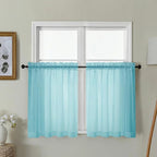 Gwine Short Kitchen Sheer Curtains 30 Inch Length by Gwine