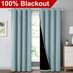 NICETOWN 100% Blackout Curtains 84 inches Long, Sky Blue, 52 inches Wide - Image 2