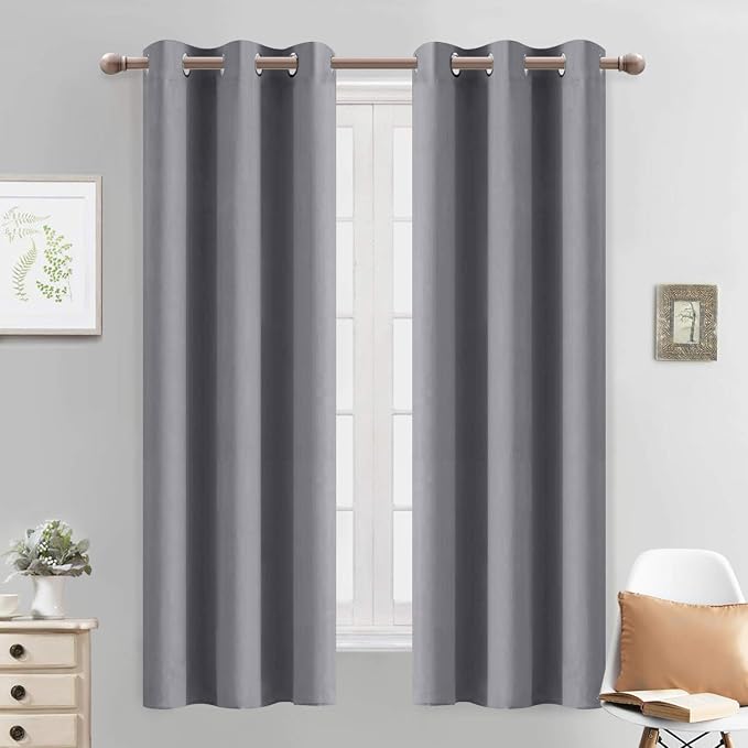 Yakamok Room Darkening Grommet Window Drapes Thermal Insulated Light Blocking by Yakamok