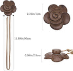 Lewondr Magnetic Curtain Tieback, Vintage Curtain Holdback, Resin Flower - Image 7
