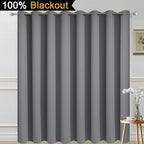 Yakamok Total Blackout Extra Wide Patio Sliding Door Curtains, Grommet Thermal - Image 2