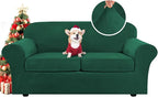 H.VERSAILTEX Real Velvet Plush 3 Piece Stretch Sofa Covers Couch Covers by HVERSAILTEX