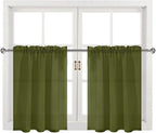 DWCN Olive Green Sheer Curtains by DWCN