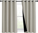 NICETOWN 100% Blackout Curtains 54 inches Long, Double-Deck Completely Blackout by NICETOWN