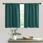 RYB HOME Short Hunter Green Blackout Curtains by RYBHOME