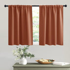 RYB HOME Short Burnt Orange Blackout Curtains by RYBHOME