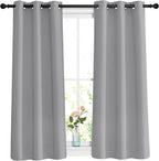NICETOWN Blackout Silver Grey Curtains 48 inch Length by NICETOWN
